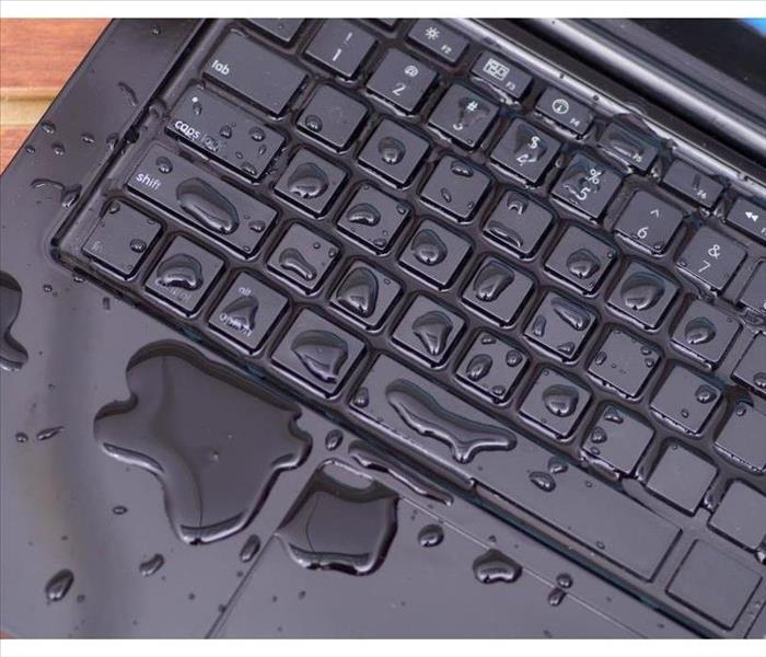 Water in the keyboard of a computer